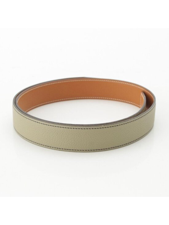 Hermes Swift Taurillon Reversible 32 Belt Leather Part Only Natural Sage main image 5